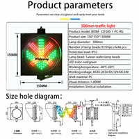 Luz de Señalización de Tráfico LED Roja y Verde de 300 mm, Impermeable IP66, para Estacionamiento, Muelle de Carga, Entrada, Lámpara de Advertencia de Alta Luminosidad