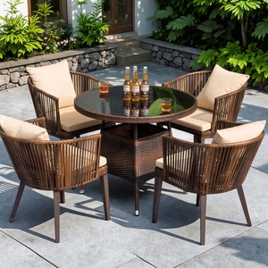 Juego de muebles de patio, lujosos muebles de jardín para exteriores, juego de silla y mesa de resina plástica para fiestas a la venta - Product Image 1