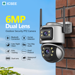 Caméra Dôme CCTV Extérieure Sans Fil Étanche 6MP à Double Objectif, Vision Nocturne Couleur, Suivi Automatique et Alarme Intégrée - Product Image 2