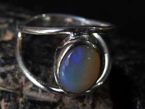 Australian Classic Multi Fire Solid <b>Opal</b> Bezel Setting 10x8mm Third Party Certified Unisex <b>Ring</b>-<b>Silver</b>-October Birthstone-4.5 US - Product Image 3