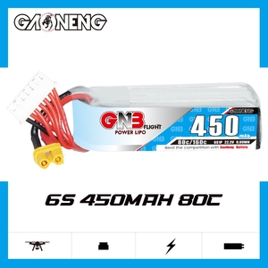 Gnb gaoneng 6S 450mAh 22.2V 80C XT30 LiPo แบตเตอรี่ FPV โดรนขนาดเล็กของเล่น RC Heli ขนาดเล็ก - Product Image 2