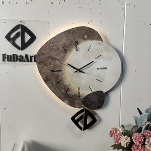 Horloge murale contemporaine de luxe moderne de 40 cm, décoration murale pour la maison, veilleuse, grande horloge suspendue, luxe, dropshipping 2025, décoration murale - Product Image 5