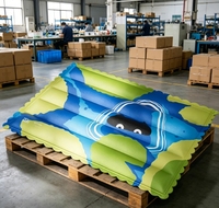 Tapis rafraîchissant pour animaux de compagnie, motif monstre abstrait coloré, pliable, facile à nettoyer, en gel, pour cage, canapé, sol