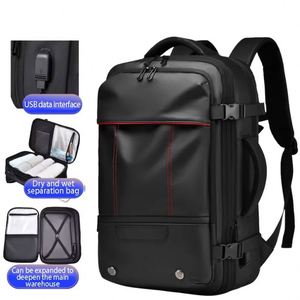 Sac à dos d'affaires extensible, sac à dos de voyage imperméable, sac à dos pour ordinateur portable de grande capacité avec chargement USB - Product Image 1