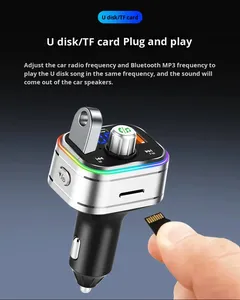 <span class=keywords><strong>Receptor</strong></span> y Transmisor MP3 para Auto, Cargador de Auto con Doble USB 2.0 de Carga Rápida, Asistente de Voz Manos Libres, Encendedor de Cigarrillos - Product Image 3