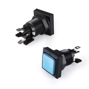 Bouton poussoir RVB pour borne d'arcade, 33-45mm, avec <span class=keywords><strong>lampe</strong></span> LED plate, 12V/5V, éclairé, en acier inoxydable et plastique, rechargeable, DIY, version anglaise - Product Image 3