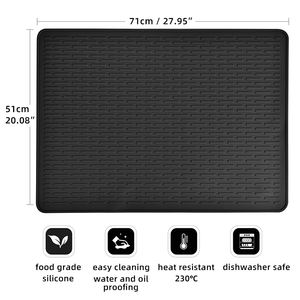 Couvercle supérieur de cuisinière électrique en Silicone résistant à la chaleur tapis de protection de table de cuisson à Induction en verre tapis de séchage de vaisselle - Product Image 6