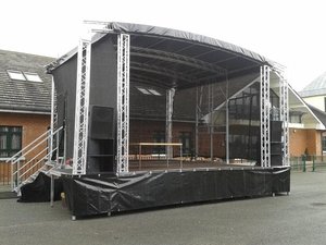 Có Thể Điều Chỉnh Có Thể Tháo Rời Hình Chữ Nhật Di Chuyển Nhôm Gấp Tổ Chức Sự Kiện Modular Lắp Ráp Xách Tay Nền Tảng Sân Khấu - Product Image 5