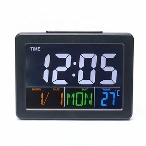 KH-CL136 Digital Temperature <span class=keywords><strong>Display</strong></span> Table Voice Control Backlight LCD Alarm <span class=keywords><strong>Clock</strong></span> mit <span class=keywords><strong>Day</strong></span> <span class=keywords><strong>Of</strong></span> <span class=keywords><strong>Week</strong></span> - Product Image 1
