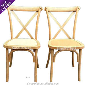 Wholesale Plastic Wood Grain <b>Chair</b> Wedding Event Dining Advantage Rustic Natural X Back Resin Crossback <b>Chair</b> - Product Image 1