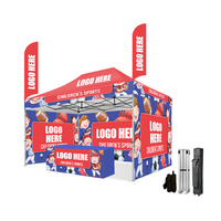 Auvent de toit élastique personnalisé avec logo, 3x4,5m (10x15ft), polyvalent, en tissu 600D, facile à transporter, robuste, pour événements extérieurs