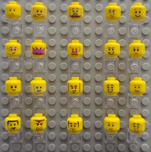 Mini bloques de construcción, figuras de juguete, cabeza, expresión facial, partículas pequeñas, piezas de montaje compatibles con LEGOINGS 3626