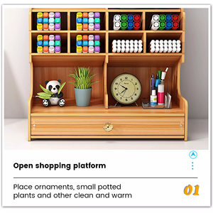 Gỗ Bút Máy Tính Để Bàn Lưu Trữ Hộp Tài Liệu Sách Tạp Chí Chủ Tập Tin Hộp Văn Phòng Tập Tin Tổ Chức Hanger Tập Tin Giỏ Kệ Tổ Chức - Product Image 2