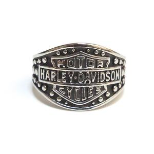แหวนนิ้วสแตนเลสสตีลสไตล์พังก์สุดเท่สำหรับผู้ชายและผู้หญิง ลายตราสัญลักษณ์ Harley-Davidson แบบขายส่ง - Product Image 3