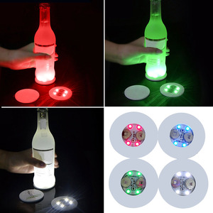 Hộp đêm Bar Đảng Vase trang trí nội thất Glow chai thủy tinh bia cup tùy chỉnh Acrylic LED Coaster ánh sáng cho đồ uống - Product Image 1