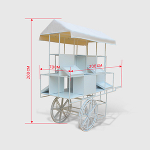 Kainice Nouveau modèle de décoration florale pour chariot à desserts de mariage, baby shower, chariot à bonbons blanc - Product Image 6