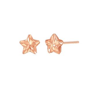 Xinfly Joyería Fina, Aretes Pequeños de Moda para Niña, Aretes Simples de Oro de 18k para Mujer - Product Image 4