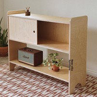 Vitrine italienne simple et multifonctionnelle pour salon, entrée, bureau, meuble de rangement à double niveau