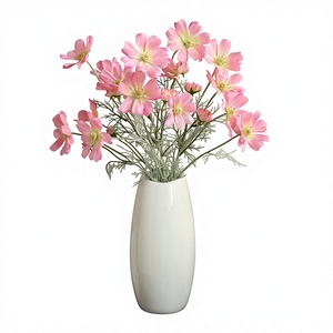 High Quality Flocking Simulation Chamomile <strong>Cosmos</strong> Wedding Auditorium Home Dining Table Decoration Floriculture Ornaments Silk - Product Image 1