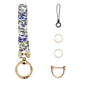 Llavero con Correa para Muñeca, Diseño de Moño con Brillantes y Diamantes de Imitación, para Teléfono <span class=keywords><strong>Celular</strong></span> o Smartphone - Product Image 5