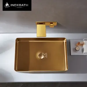 洗手间金色豪华SUS304脸盆台面盆水槽浴室器皿梳妆台水槽