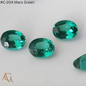 Nano Diamante en Bruto Cultivado en Laboratorio # C 204 Verde Marte, Gema Sintética de Corte Lapidaario Resistente al Calor, Simulación de Verde Azulado - Product Image 4