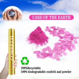 4 Blaue 4 Rosa Gender-Reveal-<span class=keywords><strong>Party</strong></span>-Zubehör Rauchpulver Konfetti-Sticks Gender-Reveal Konfetti-Pulver-Kanone - Product Image 3