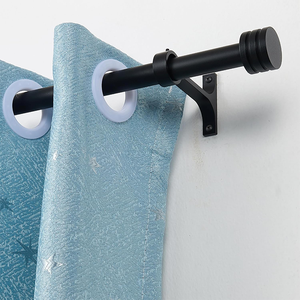 Barra de cortina de ventana única resistente negra superventas diseño moderno con mancuernas decorado las ventanas de la sala de estar - Product Image 3