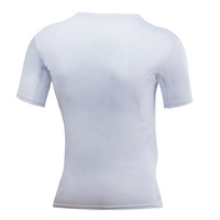 Très respirant entraînement Fitness porter séchage rapide à manches courtes Compression chemise noire coupe ajustée couches de base muscle t-shirt