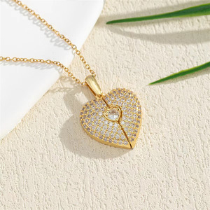 Costume <span class=keywords><strong>Femme</strong></span> Ailes <span class=keywords><strong>d</strong></span>'<span class=keywords><strong>Ange</strong></span> Ouvertes Spéciales avec Collier Charme Coeur Couleur Contraste Zircon Pendentifs Colliers Bijoux - Product Image 4