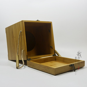 Bamboo Wine Storage Box Square Handmade With Hemp Rope Handle Custom Made For Wine Packaging - Product Image 5