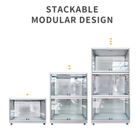 Fantaisie Chat Maison Villa Avec Roues Offre Spéciale Empilable 3 Couches Pet Cage En Alliage D'aluminium Matériel