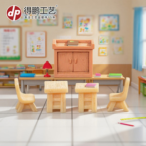 Ensemble de meubles scolaires miniatures en résine, décorations de salle de classe pour l'affichage de scènes éducatives - Product Image 3