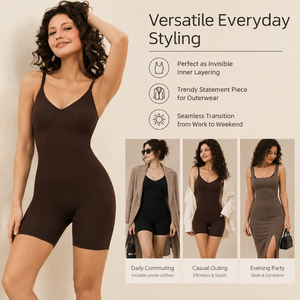 <span class=keywords><strong>Body</strong></span> <span class=keywords><strong>modellante</strong></span> senza cuciture da donna con spalline regolabili, supporto per il busto, controllo della pancia, pantaloncini modellanti per uso quotidiano - Product Image 6