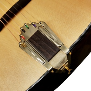 Guitare Gypsy Aiersi Archtop Traditionnelle à Trou en D, Instrument de Musique Acoustique Vintage, Marque Personnalisée, Prix d'Usine en Gros - Product Image 5