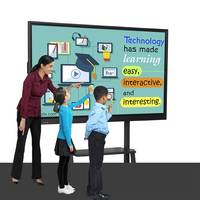 Tableau blanc interactif intelligent LCD 4K de 65 pouces, machine de conférence, écran tactile haute définition, enseignement, bureau, ordinateur tout-en-un