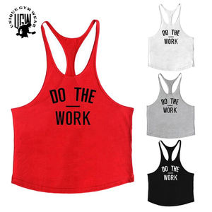 Men's Gym Workout Printed Stringers Wholesale Tank <b>Top</b> <b>Vest</b> for Bodybuilding - Product Image 4