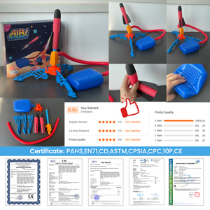Juguetes Deportivos para Exteriores, Bomba de Aire, Juguete de Modelo de Cohete de Espuma, Lanzador de Cohetes, Cohete Infantil que Salta al Cielo - Product Image 5