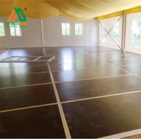 Plancher de scène de danse en contreplaqué avec cadre en aluminium de 60 cm de hauteur, revêtement en cassette pour tente de réception