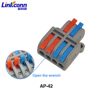 ขั้วต่อสายไฟอุตสาหกรรม2 in 4เอาต์พุตสำหรับ0.08-4mm ² ลวดทองเหลืองหน้าสัมผัสไนลอน - Product Image 3