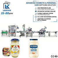 Ligne de remplissage automatique de mayonnaise et de vinaigrette en bouteilles et pots en plastique avec piston servo – Solution clé en main personnalisée