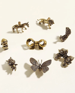 Offre Spéciale solide papillon arc Animal Antique laiton armoire tirer poignées boutons de tiroir - Product Image 6