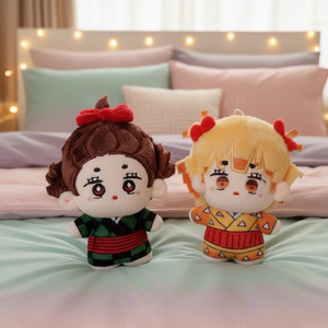 3 modèles de figurines d'anime japonais, poupée de dessin animé <span class=keywords><strong>Tanjiro</strong></span> Zenitsu, figurine en peluche douce, jouets en coton de 10 cm, pendentif, cadeaux de remise de diplôme - Product Image 4