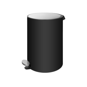 Cubo de Basura de Acero Inoxidable con Pedal, 5 kg, Negro, Blanco, Plateado, para Cocina, Sala de Estar, Baño, con Tapa Integrada - Product Image 3