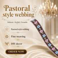 Ruban Jacquard Classique Style Pastoral de 1,8 cm pour Textiles de Maison, Décoration de Rideaux, Accessoires Vestimentaires et Bordures en Dentelle DIY