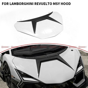 Capot moteur en fibre de carbone sèche style MSY pour Lamborghini Revuelto, accessoires de carrosserie automobile - Product Image 5