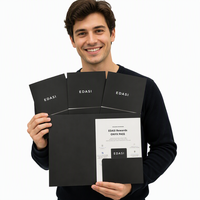 Dossier de présentation d'entreprise en papier opaque pliable sur mesure, format A4, avec logo imprimé par sublimation
