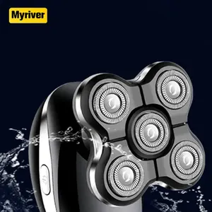 Myriver 프로 솔로 충전식 전기 면도기 전문 무선 Usb 수염 4 1 면도기 금속 면도기