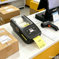 Imprimante d'étiquettes et de reçus portable, imprimante thermique pour l'inventaire d'entrepôt, papier continu