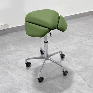 Silla de Masaje con Ruedas Ajustable, Taburete para Salón de Belleza, Silla para Sentarse, Altura Ajustable - Product Image 3